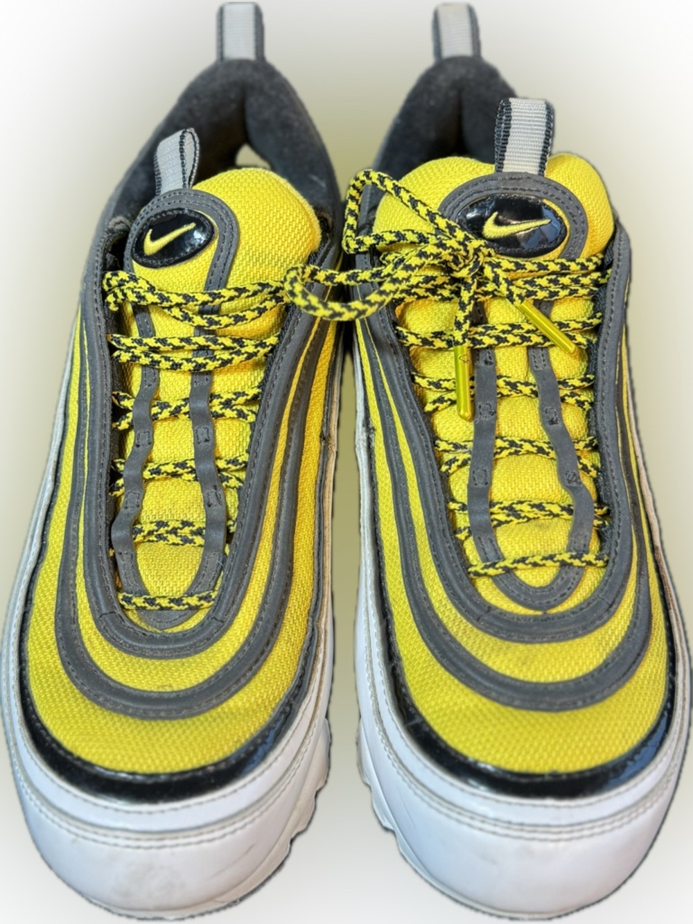 Nike Air Max 97 Yellow Black Tape Pack Men’s Size 9.5